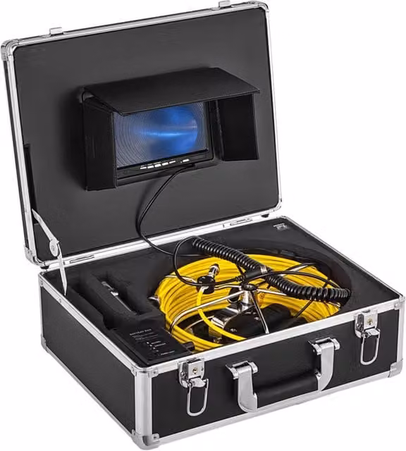Moracle Telecamera d'Ispezione Tubi 20M Schermo LCD 7 Pollici Telecamera Fognaria Impermeabile Batteria 4500mAh Portatile