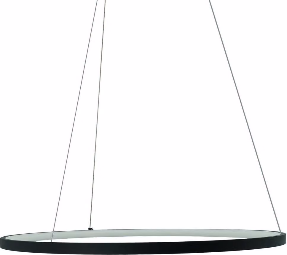 Lampada a sospensione LED ad anello nera 36W Peoria IdeaLed
