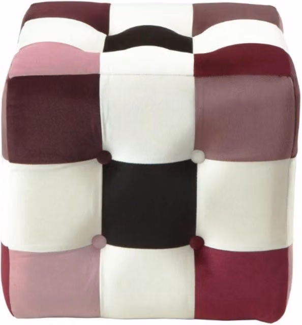 Pouf cubico in velluto multicolore HANAH HOME L/P/H: 42 x 42 x 42 cm – 1