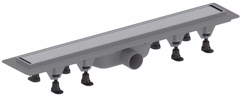 Canale a pavimento FLIDO con griglia in acciaio inox per piastrelle, L-710, DN50