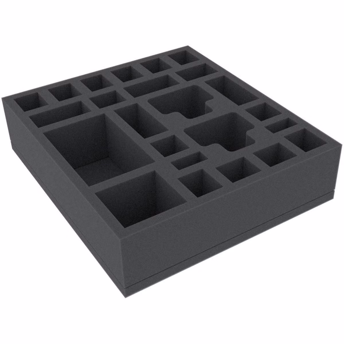 Inserto in schiuma 248x220x60 mm, 24 scomparti per giochi da tavolo
