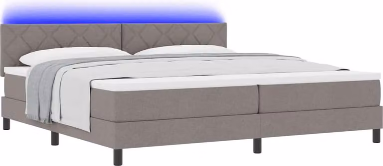 Letto a molle con materasso con led Talpa 200 x 200 cm Tessuto