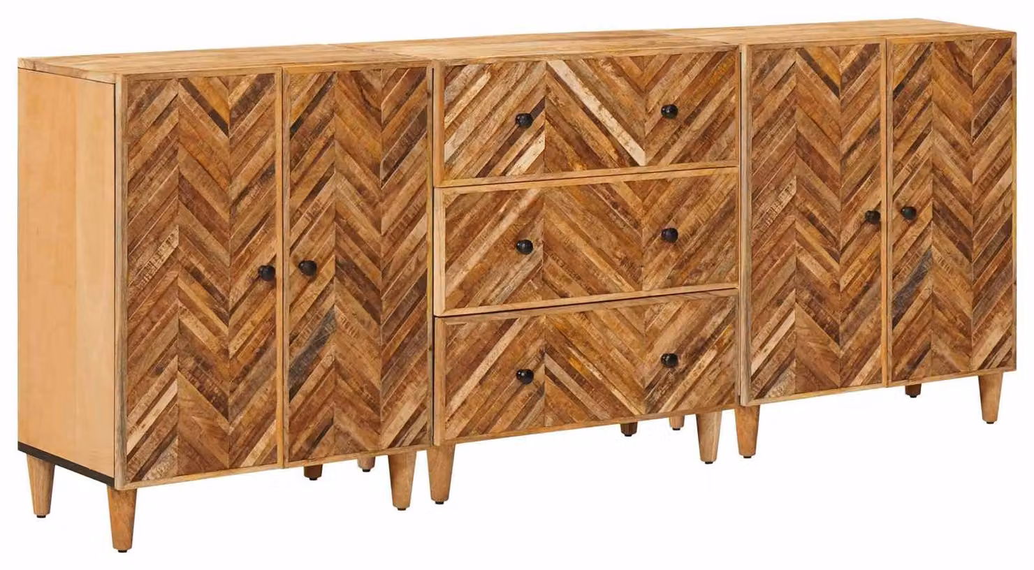 Armadi di Stoccaggio 3 pcs Marrone 60 x 33,5 x 75 cm