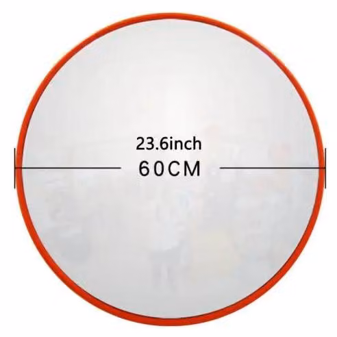Specchio stradale - Specchio di sicurezza convesso - Diametro 60 cm - Angolo di visione ampio 130° - Policarbonato - Indistruttibile - Angolo cieco