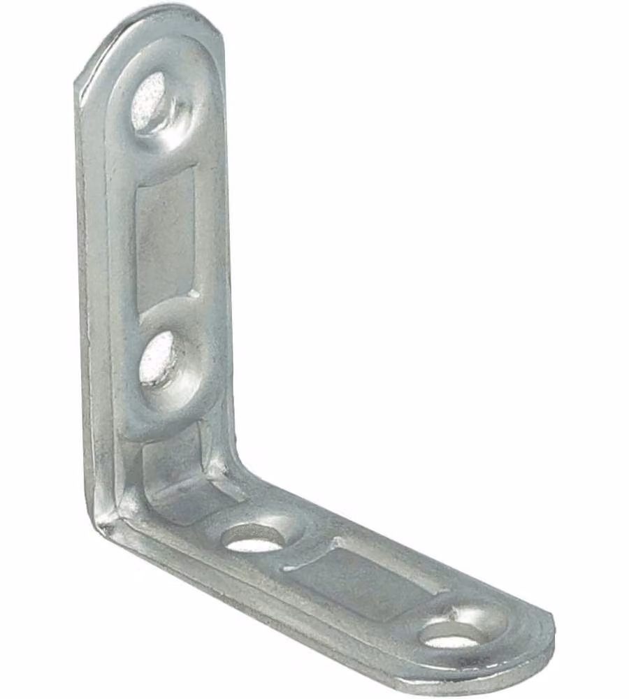 Mobila Lastrine Giunzione Angolo Stondate Acciaio Zincato Bianco 30x30 mm