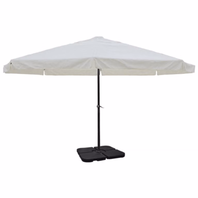 Maison Exclusive - Ombrellone in alluminio con base portatile, bianco