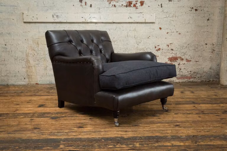 Sessel Club Lounge Designer Stuhl Polster Sofa 1 Sitzer Relax Drehbar Fernseh