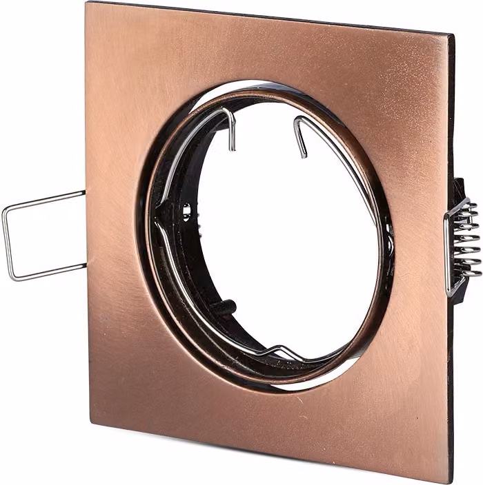 V-TAC VT-779SQ Portafaretto incasso quadrato orientabile colore bronzo per lampade GU10-GU5.3 - SKU 8582