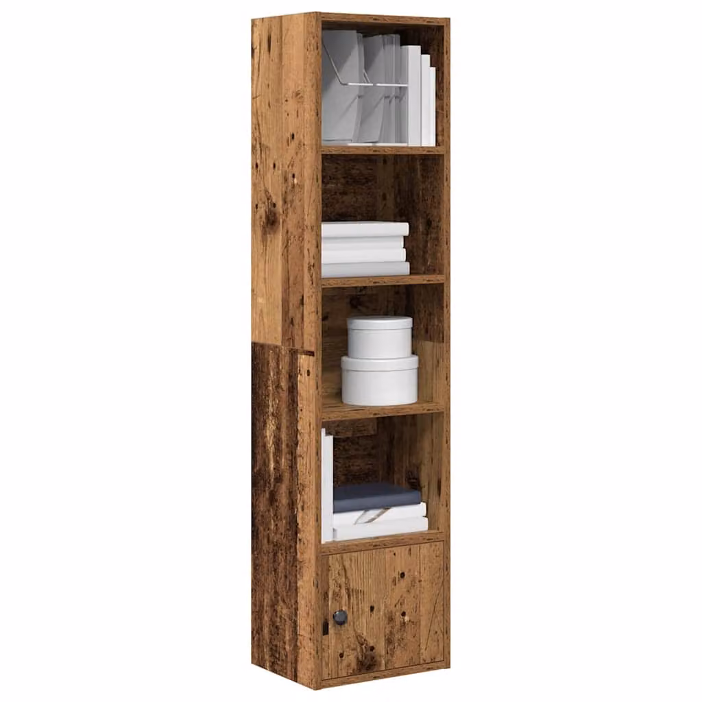 Libreria vidaXL in legno multistrato e MDF stile rustico marrone con pannello posteriore L/P/H: 31 x 24 x 127 cm