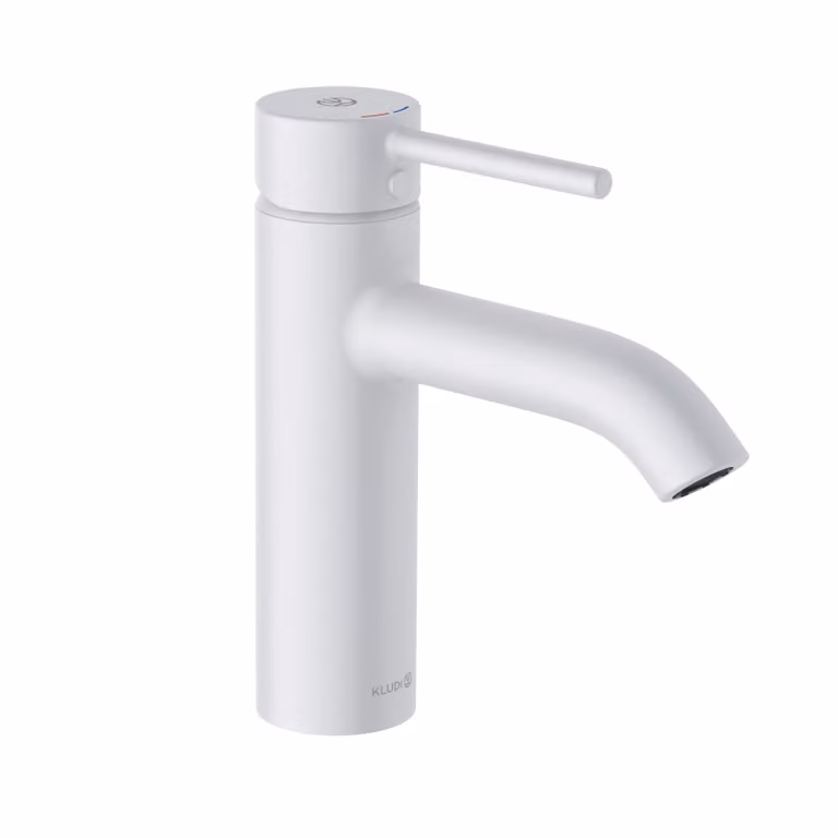 KLUDI BOZZ Mitigeur monocommandé pour lavabo, hauteur de bec 100mm, garniture d'écoulement PUSH-OPEN, 382885376, 382885376