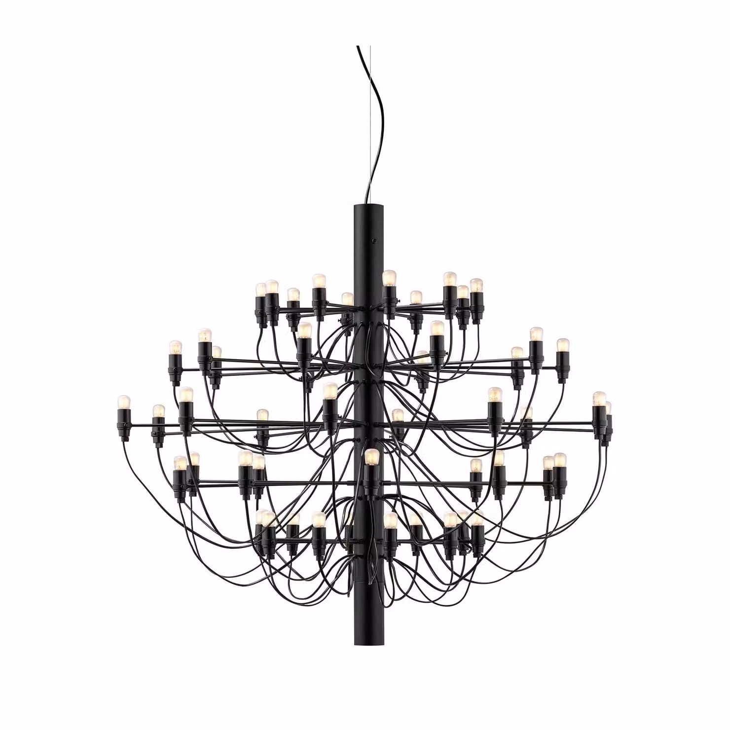 Flos - 2097/50 (frosted bulbs) - Lampada a sospensione - Nero Opaco