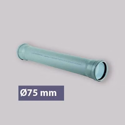TUBO A INNESTO "BAMPLAST PP-TECH" Ø75 CON 2 BICCHIERI 3000 mm