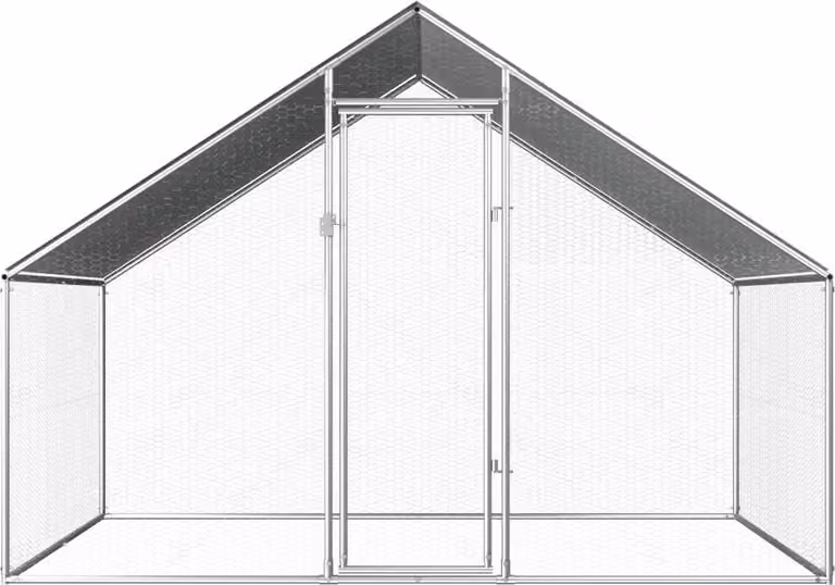 Gabbia per Polli da Esterno 2,75x2x1,92m in Acciaio Zincato