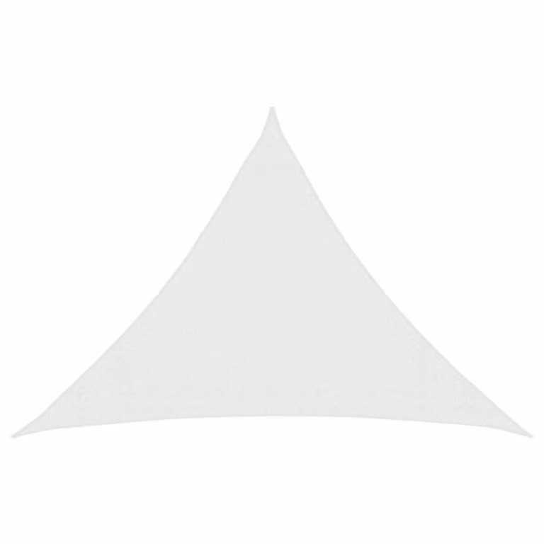 vidaXL Telo Ombra Triangolare 7 x 5 x 5 m HDPE Bianco