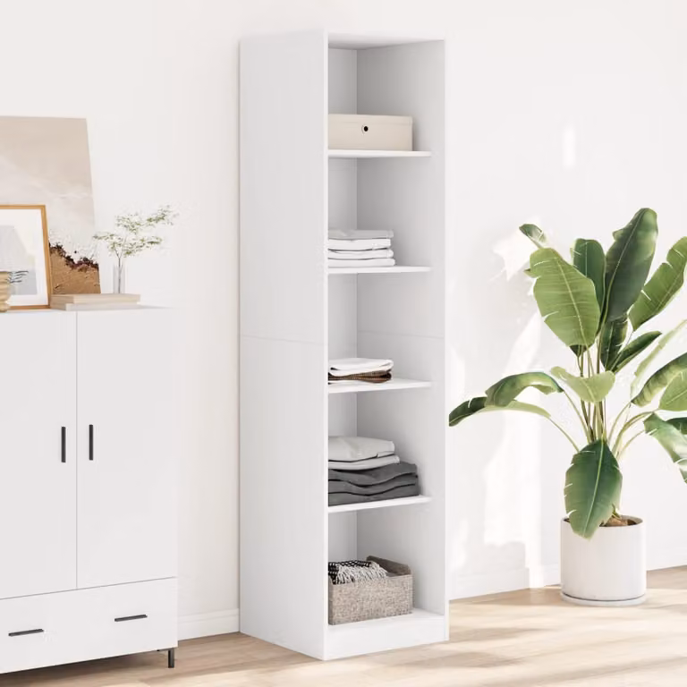 Armadio bianco vidaXL in legno MDF con ripiani interni L/P/H: 50 x 50 x 200 cm