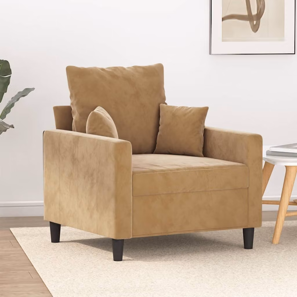 Maison Exclusive - Poltrona marrone 60 cm velluto