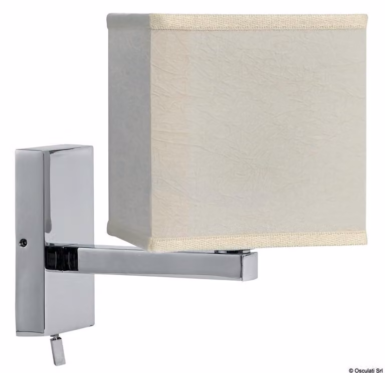 Lampada in ottone cromato, orientabile, 1 pezzo