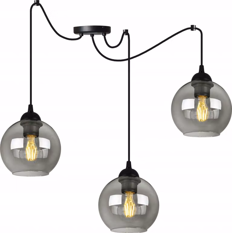 Elegante Lampada A Sospensione A Ragno Con Paralume In Vetro