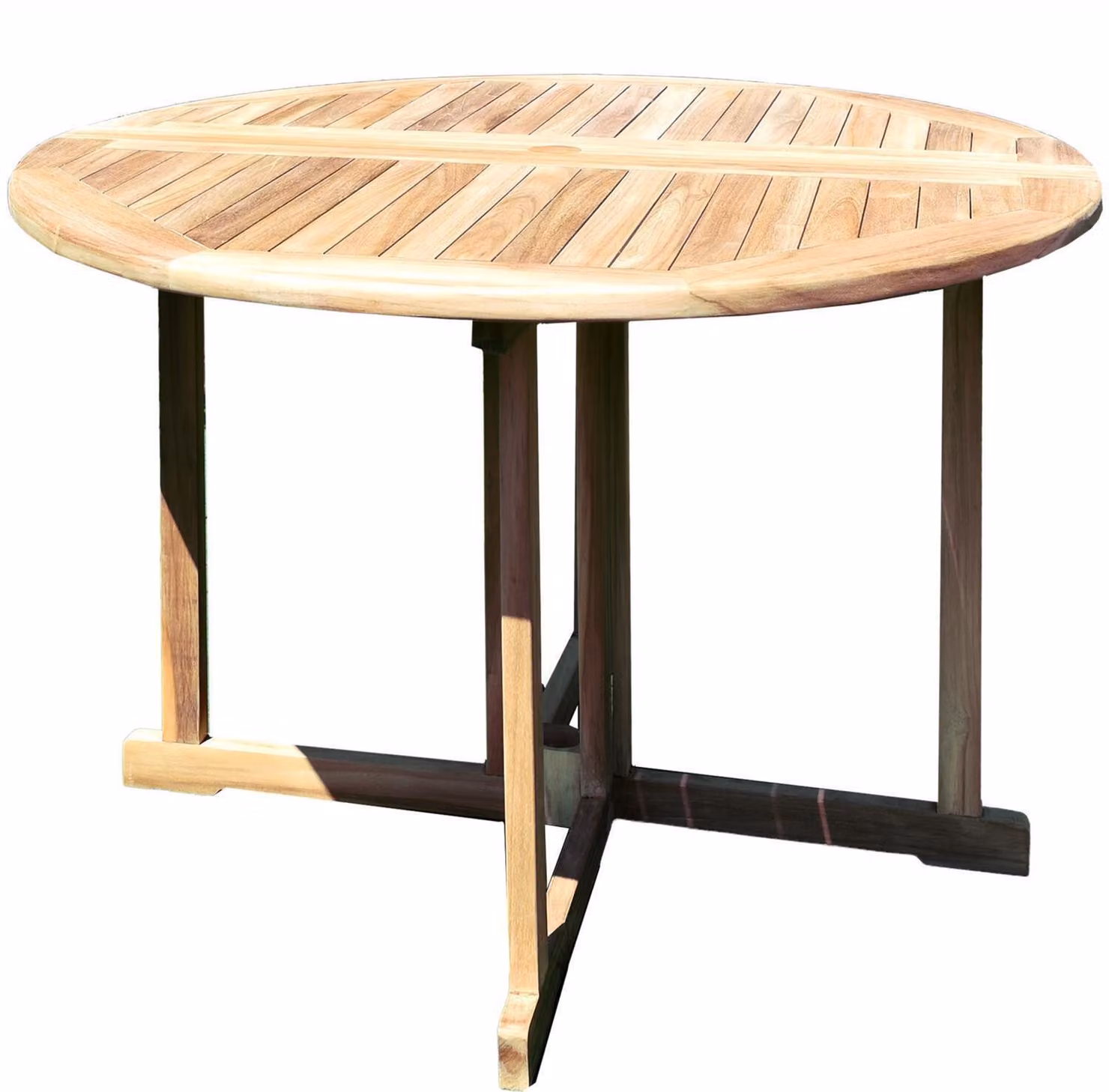 Klapptisch Teakholz Rund Savona Massivholz Wetterfest 80cm