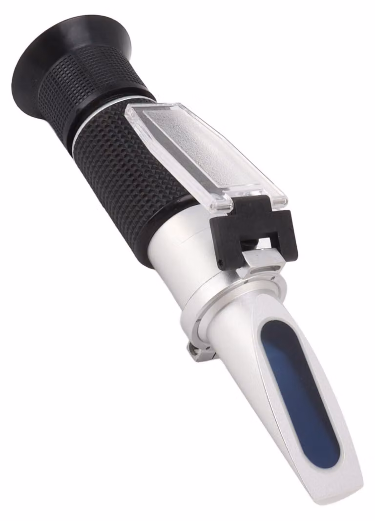 Rifrattometro per latte, da 0% a 20%, con compensazione automatica della temperatura (ATC), in alluminio, portatile