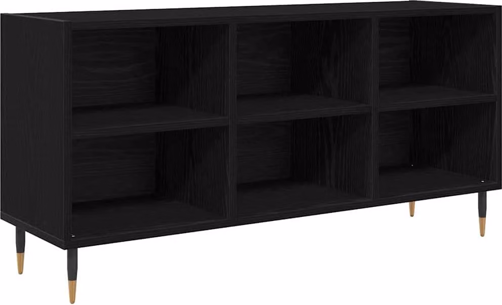 Mobile TV Rovere Nero 103,5 x 30 x 50 cm Legno multistrato