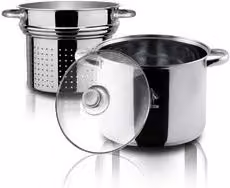 Pentola per cuocere la pasta La Divina Re Inox Pastarella AP000077 in acciaio inox argento Diametro: 22 cm