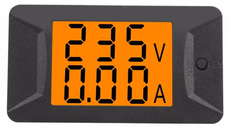 Misuratore di tensione e corrente AC con display digitale duale, da 40 a 400V / 100A. Strumento digitale ad alta precisione