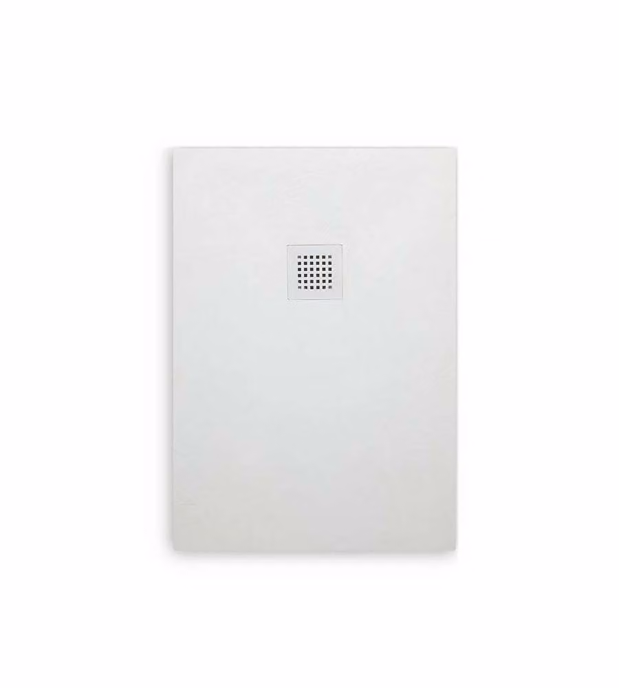 Koricini Piatto Doccia Milano 120x80 cm Resina Bianca Effetto Pietra