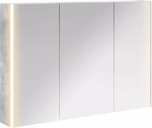Mobiletto per specchio da Bagno | Armadio da bagno Grigio cemento