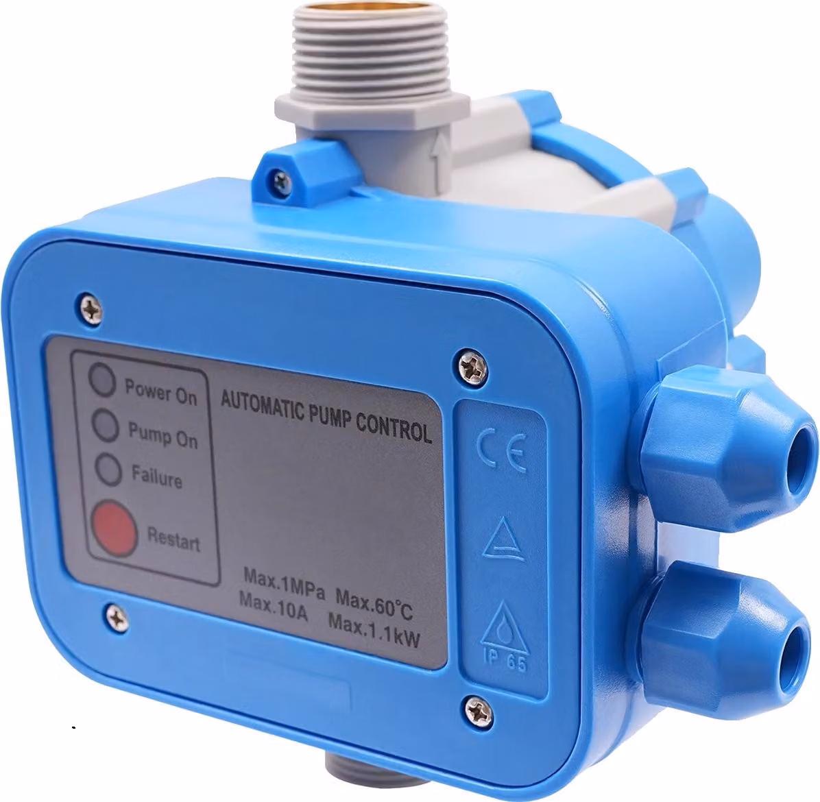 Controllore automatico per pompe, design intelligente, caratteristiche di sicurezza, colore blu