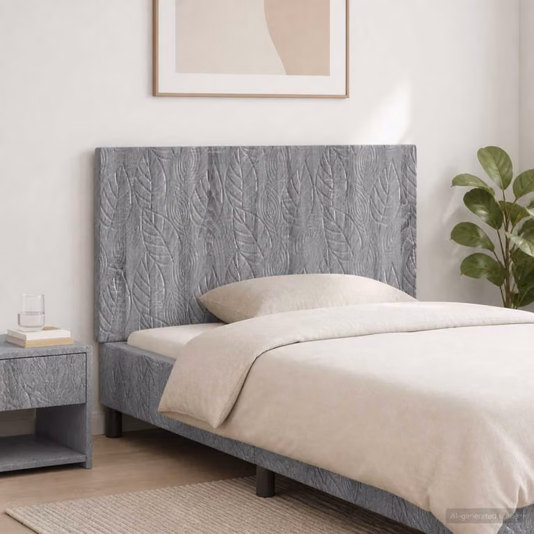 Testiera da muro vidaXL DELFT Sonoma grigio in legno ingegnerizzato con ripiano integrato