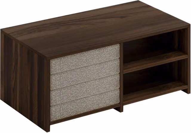 Tavolino in legno "Gord" - 90 x 45 x 44 cm - Marrone
