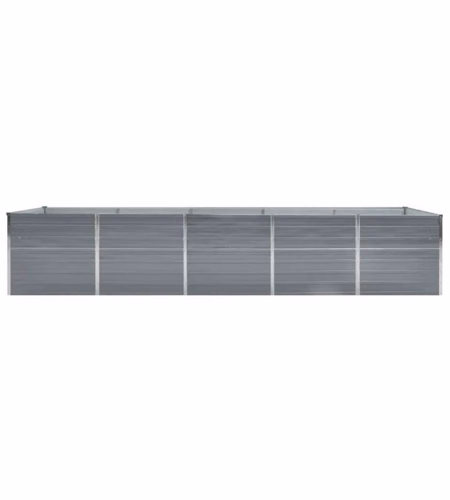 Letto Rialzato in Acciaio Zincato 400x80x45 cm Grigio