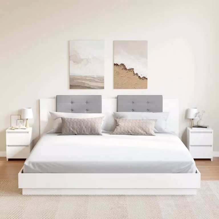 Set di 2 comodini vidaXL in legno ingegnerizzato bianco, L 30 cm x P 30 cm x H 40 cm