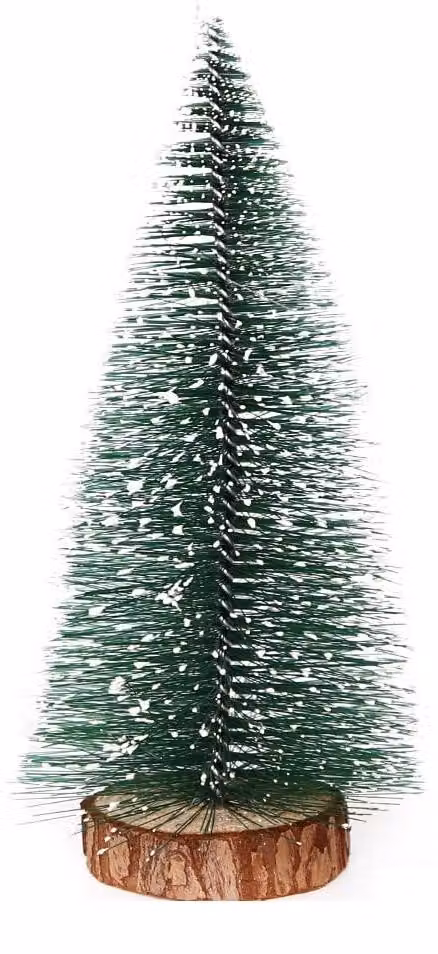 Omgoods - Albero di Natale artificiale, 40 cm - Mini albero di Natale - Decorazione da tavolo - Abete verde - PVC/Legno - 1 pezzo