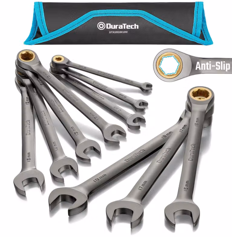 Set di chiavi a bussola da 10 pezzi - Antiscivolo, da 6 a 18 mm, per diverse applicazioni