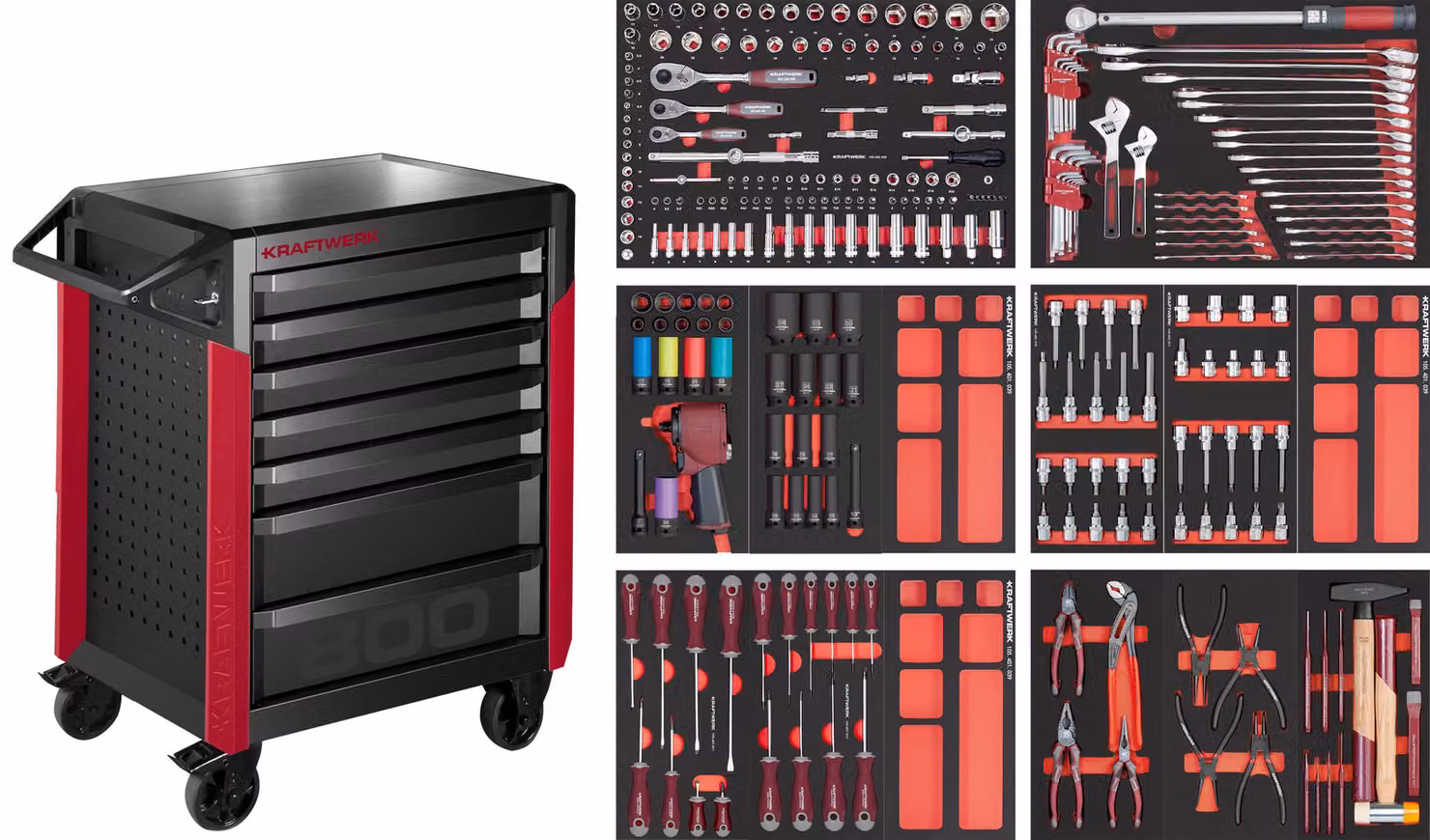 Carrello da officina PRO LINE PT800 7 cassetti 279 pz.