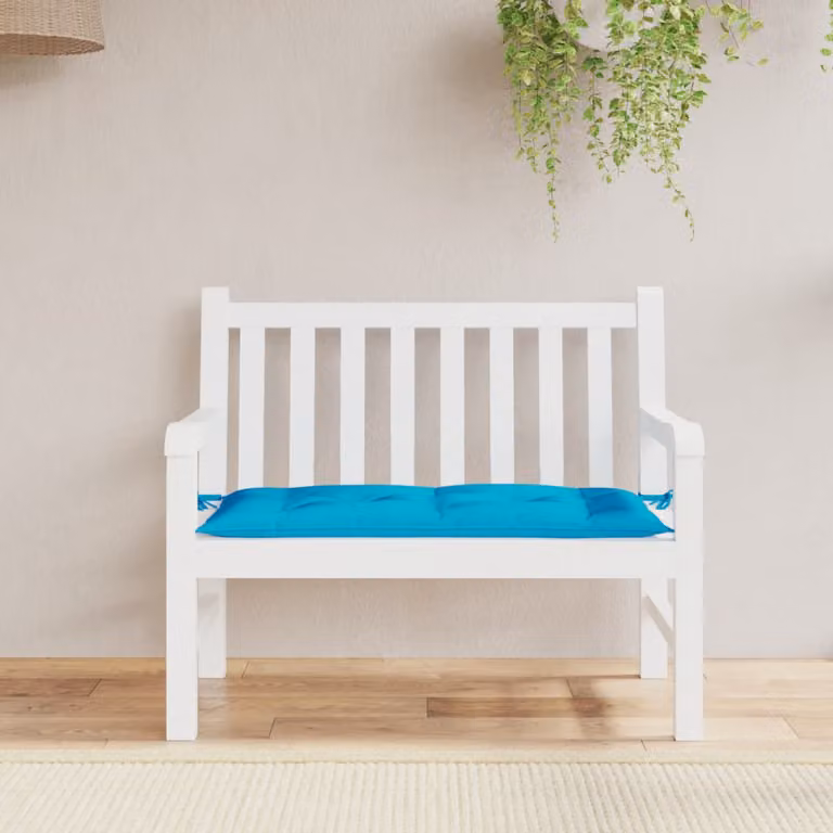 Cuscino per panca vidaXL blu in tessuto Oxford impermeabile e traspirante L 110 x P 50 x H 7 cm