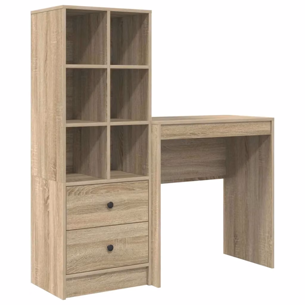 Scrivania moderna vidaXL in legno color rovere, L 115,5 cm x P 40 cm x H 127 cm – 2