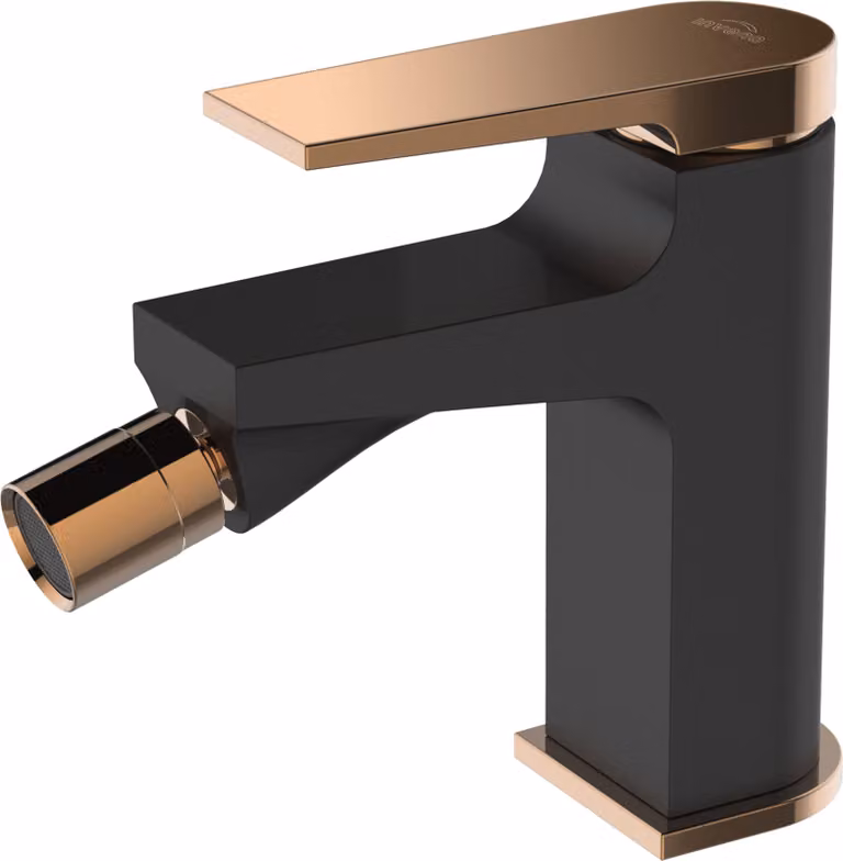 Miscelatore per bidet, miscelatore per lavabo, oro rosa/nero opaco, MIDNIGHT