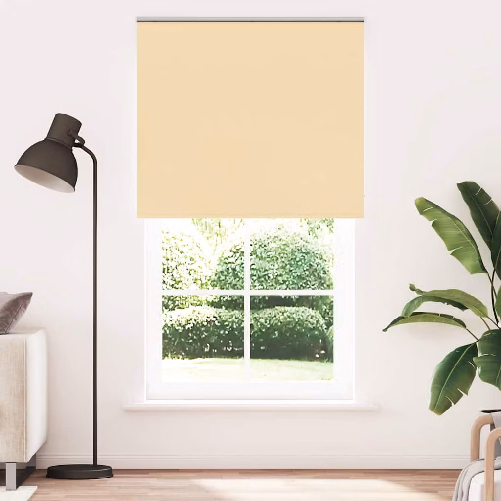 Tenda a Rullo Oscurante vidaXL in Poliestere Beige L: 130 cm, H: 210 cm