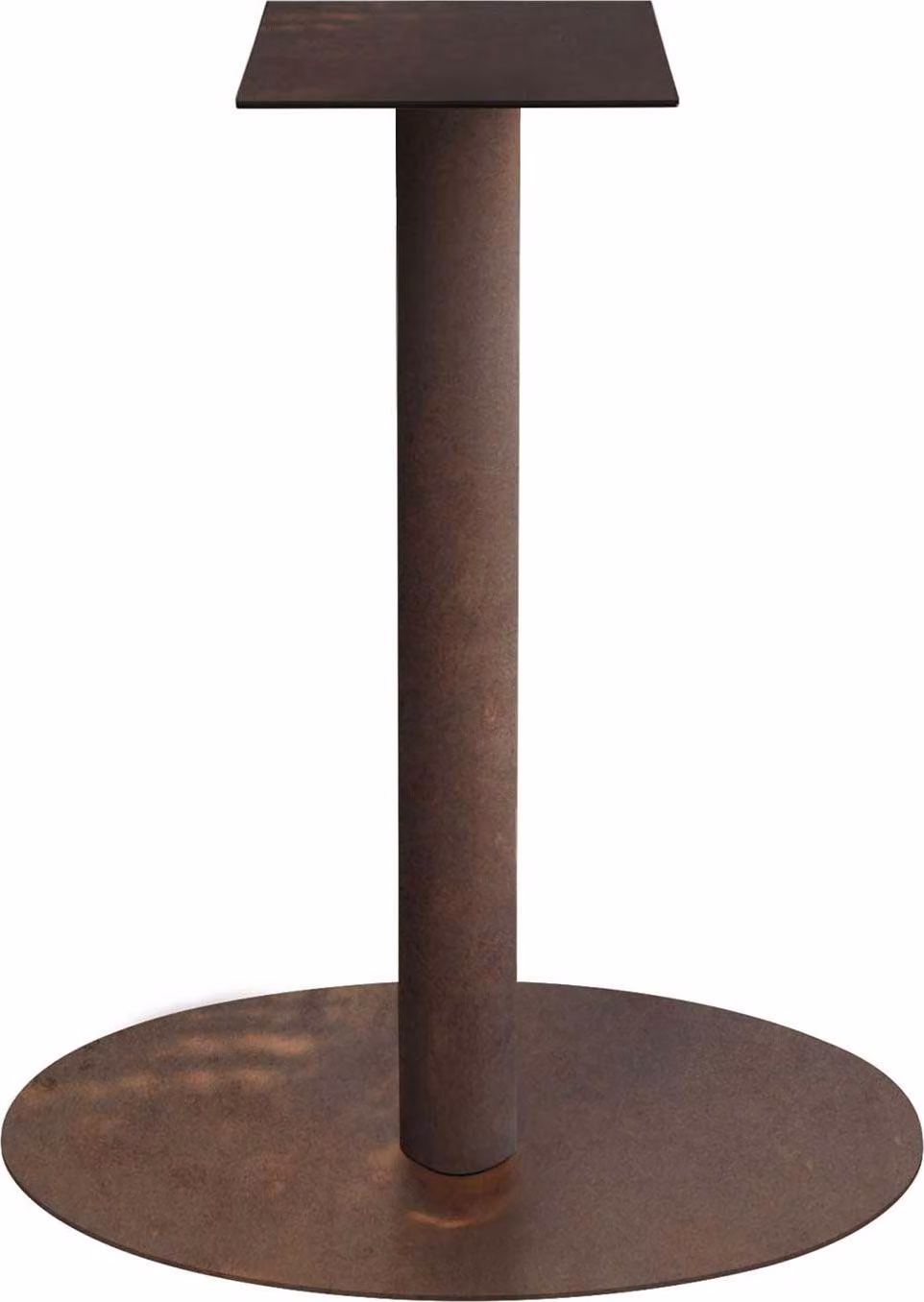 Milani Home - base tavolo da pranzo a colonna in acciaio bronzo 50 x 105 cm