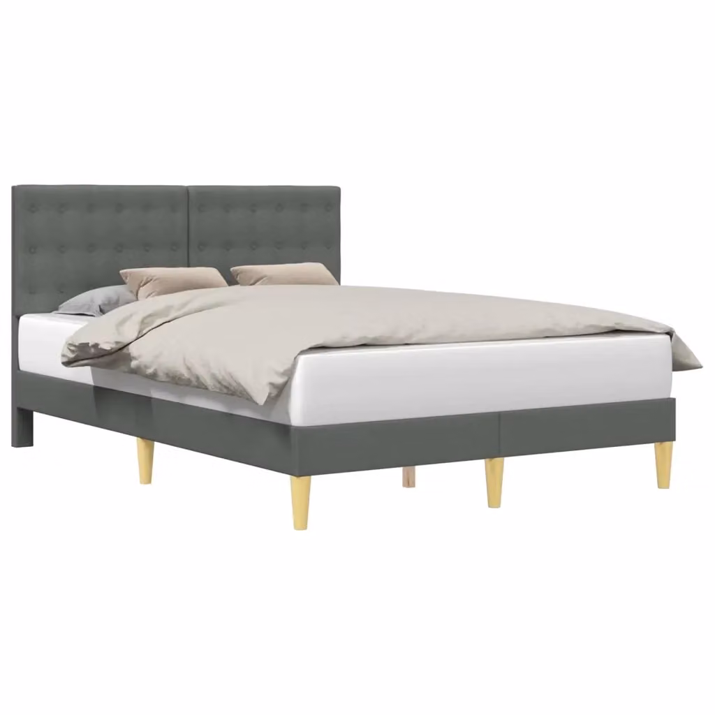 Struttura letto imbottita DESIGN IN in tessuto grigio con telaio rigido e doghe fisse L/P/H: 200 x 120 x 96 cm – 2