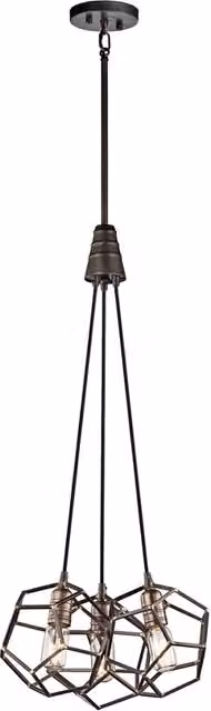 Lampadario industriale Rocklyn Kichler acciaio 3xE27