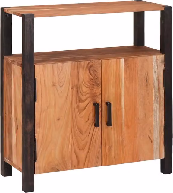 Credenza Buffet Marrone in Legno Massello di Acacia vidaXL L: 70 cm, P: 30 cm, H: 75 cm – 1