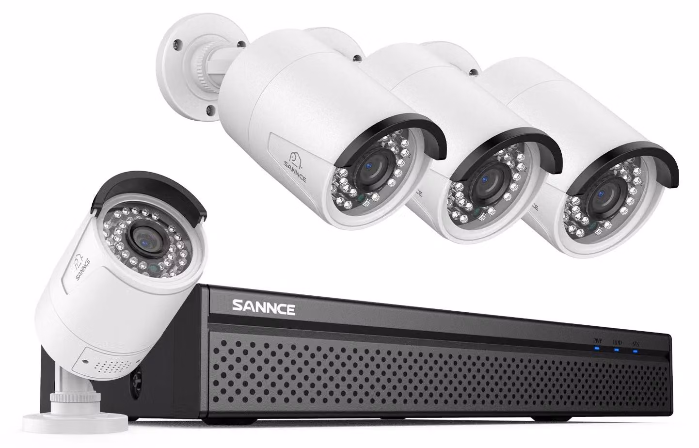 Sistema di videosorveglianza PoE a 8 canali - Kit di telecamere CCTV - Sistema di telecamere IP - Videosorveglianza - Telecamera a cupola
