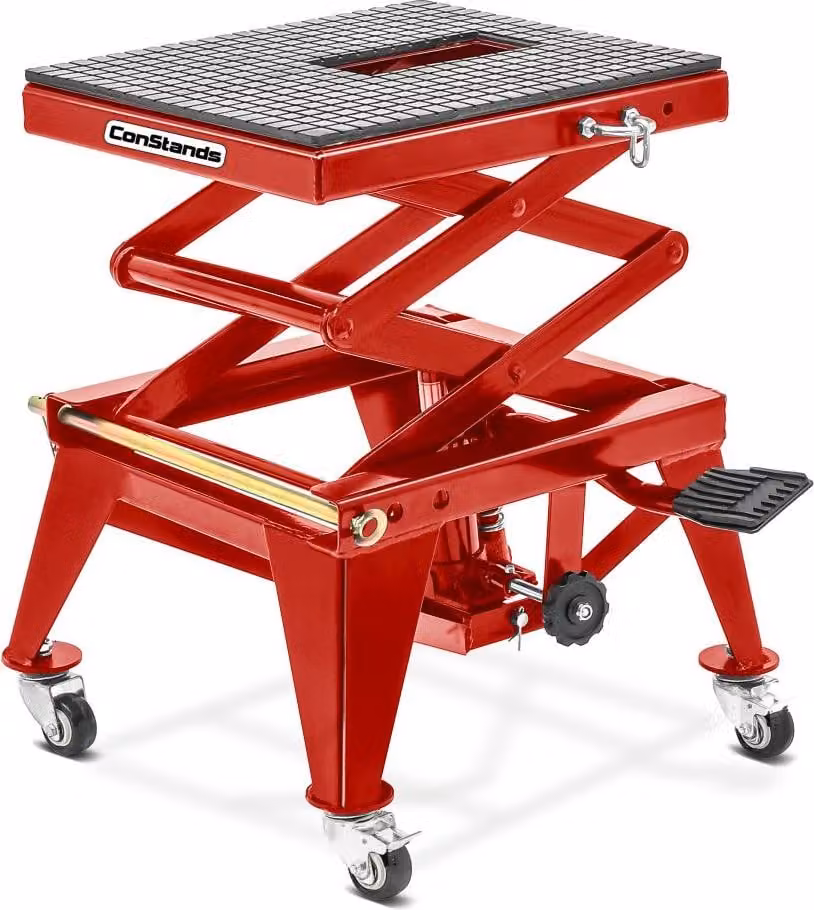 Sollevatore idraulico Crosslift XL + ruote rosso