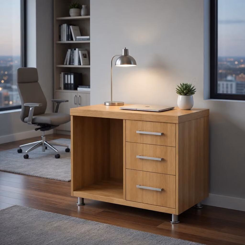 Mobile bar in legno dal design moderno, con spazio contenitivo