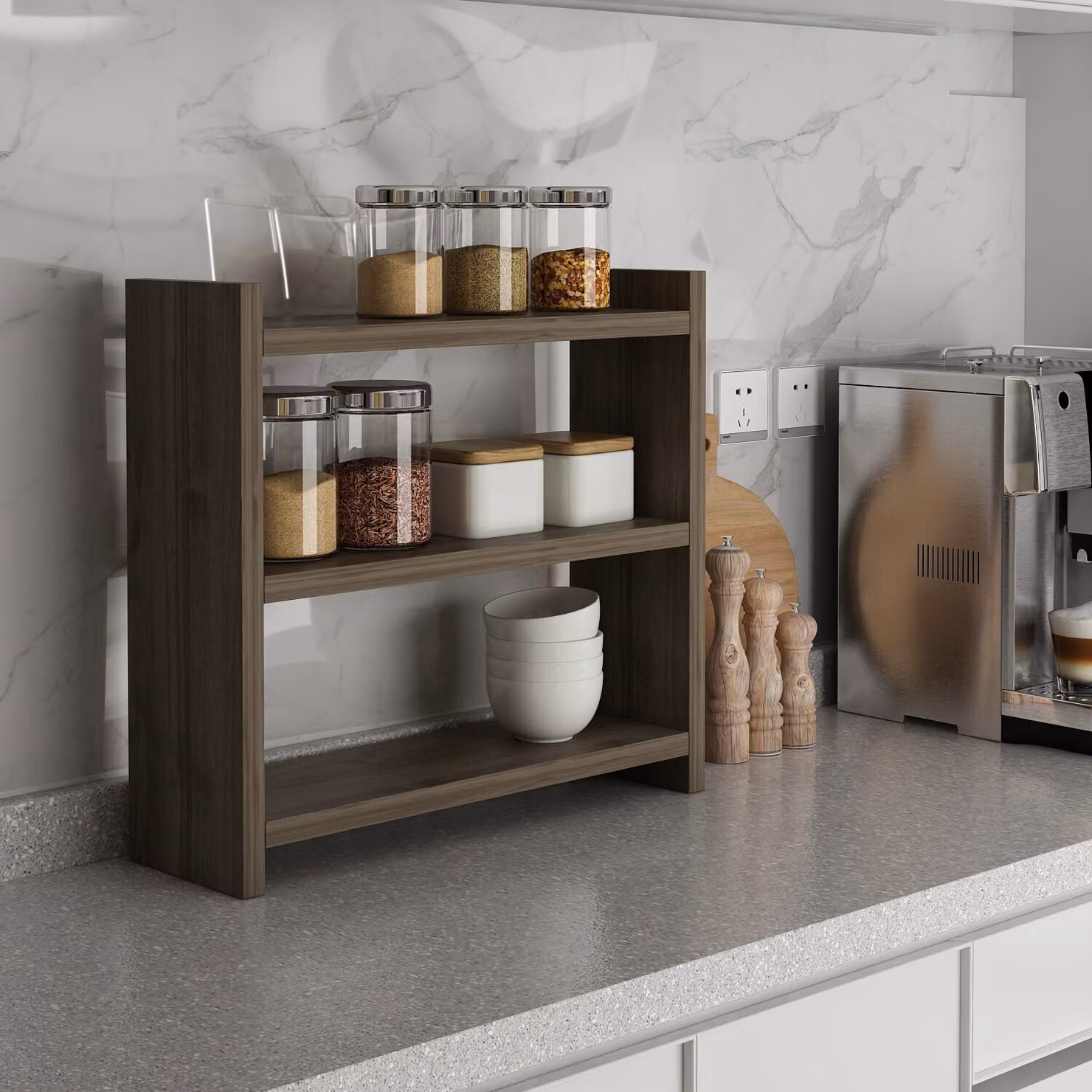 Skye Decor, Cosmic - Walnut, scaffali da cucina, noce, 44 x 10 x 40 cm