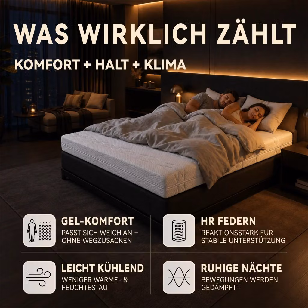 Materasso Hybrid CIPACHO bianco con molle insacchettate a 7 zone L/P: 90 x 200 cm – 2